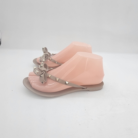 Valentino Garavani Rockstud PVC Thong Sandal Women’s Poudre Size 36 US 5-5.5 - Picture 4 of 14